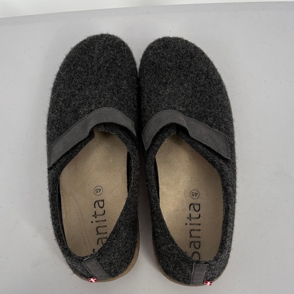 ? Sanita Varde Charcoal felted wool Slip-On